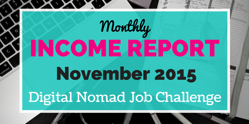 November Digital Nomad Income Report